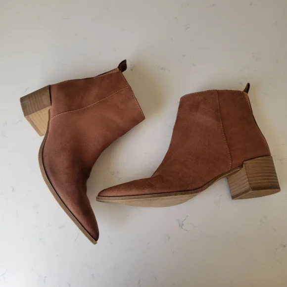 Suede Booties - Picture 1 of 4